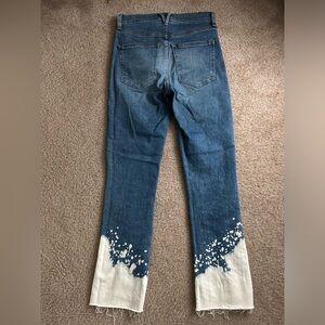 Veronica Beard Blue and White Flare Jeans